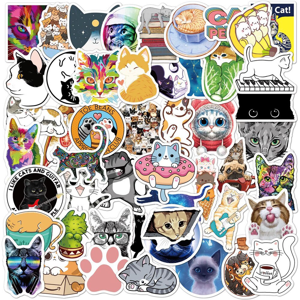 Cute Cat Sticker Pack 1 (30/50pcs)